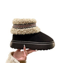 Chic Women's Plush Lined Slippers with Stylish Details