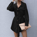 Shirt Dress with Waist Belt and Stylish Pockets
