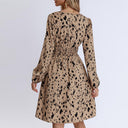 Chic Women's Dress with V-Neck and Elastic Belt