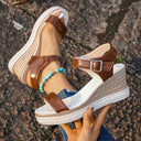 Stylish Women's Wedge Sandals with Chic Strap Design
