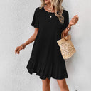 Women's Ruffled Dress with Loose Sleeves