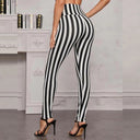 Graphic Stripe High-Waisted Leggings for Women