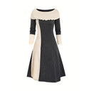 Chic Women's Asymmetrical Dress with Structured Collar