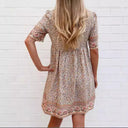 Floral Short Sleeve Dress with Tassels
