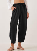 Women's Relaxed Fit Pants with Elastic Waist and Pockets
