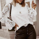 Lace Blouse with Ruffle Sleeves for Women