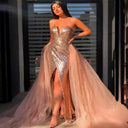 Stunning Strapless Tulle Evening Dress