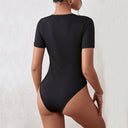 Stylish Women's Bodysuit with Chic Button Accents