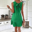 Chic Women's Ruffled Hem Short Dress