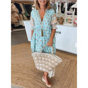 Bohemian Chic Dress with Braided Lacing and Handmade Accents
