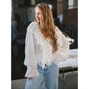 Chic Ruffle Chiffon Blouse with Oversized Design