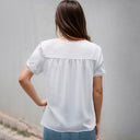 Chic Women's Blouse with Lace Accents