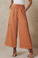 Chic Women's Striped Wide-Leg Trousers