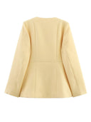Chic Women's Blazer with Stylish Cut and Button Accents
