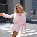 Chic Ruffle Wrap Dress for Women