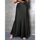 Flowing Maxi Skirt with Elastic Waistband for Women