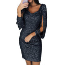 Shimmering Sleeve Cocktail Dress for Women