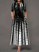 Women's Maxi Dress with Splash Design
