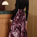 Artistic Print A-Line Skirt for Women
