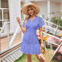 Chic Women's Cotton Lace-Trimmed Dress