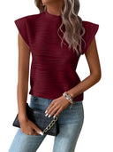 Stylish Structured Short Sleeve Blouse for Women