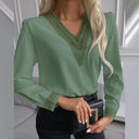 Ladies' Lace-Trim Blouse for Chic Style