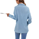 Textured Long Sleeve Women's Blouse