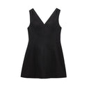 Chic V-Neck Cocktail Dress in Quality Fabric