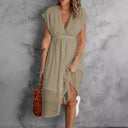 Women's Flowing Button-Detail Shirt Dress