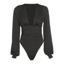 Chic Long Sleeve V-Neck Bodysuit for Women