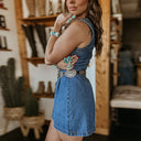 Chic Women's Denim Dress with Pockets
