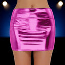 Glossy Women's Mini Skirt with Flattering Fit