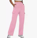 Stylish Women's Wide-Leg Cargo Pants with Pockets