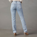 Chic Women's High-Waist Jeans with Frayed Hem