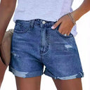 Trendy Distressed Denim Shorts for Women