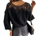 Ladies Lace-Trimmed Blouse with Chic Design