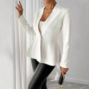 Chic Textured Fabric Blazer for Women