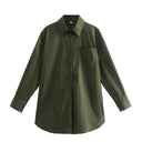 Chic Women's Long Sleeve Blouse in Fine Cotton