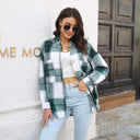 Stylish Women's Checked Blouse