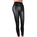Women’s High-Waisted Faux Leather Leggings with Sleek Design