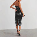 Chic Women's Midi Dress in Matte Fabric