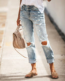 Chic Destroyed Boyfriend Jeans for Women