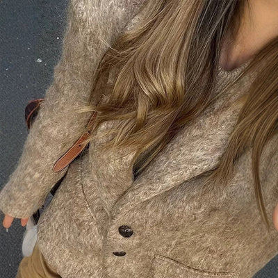 Chic Women's Blazer Jacket in Quality Fabric with Unique Design