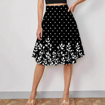 Floral Midi Skirt for Women in Chic Design