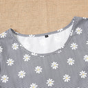 Floral Ruffle Short Sleeve Blouse for Women