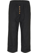 Chic Women's Leisure Pants with Decorative Buttons