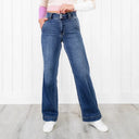Chic Women's High-Waisted Denim Trousers