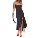 Woman's Chic Wrap Dress with Side Slit & Ruffles