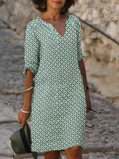Chic Bohemian Dress with Unique Pattern