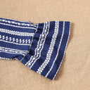 Women's Striped Long Sleeve Ruffle Dress
